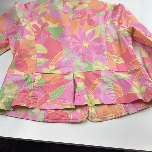 Vintage Sigrid Olsen Pastel Floral Cotton Blazer - Picture 10 of 11